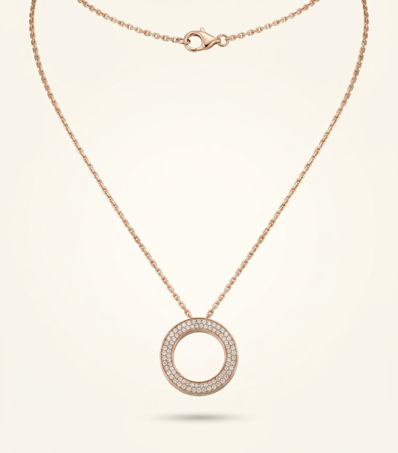 Cartier rose gold diamond LOVE necklace 42cm chain (British brand)