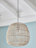 Ceiling light shade Natural Tahiti easy fit 27cm height, UK version