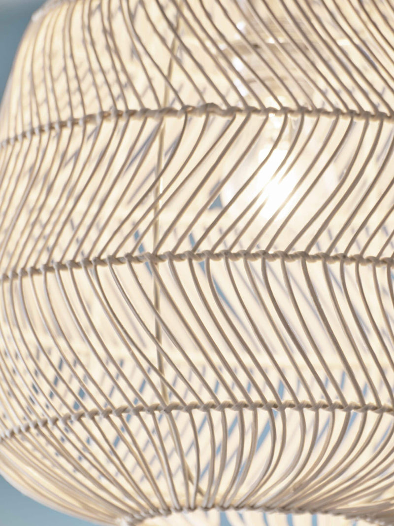 Ceiling light shade Natural Tahiti easy fit 27cm height, UK version