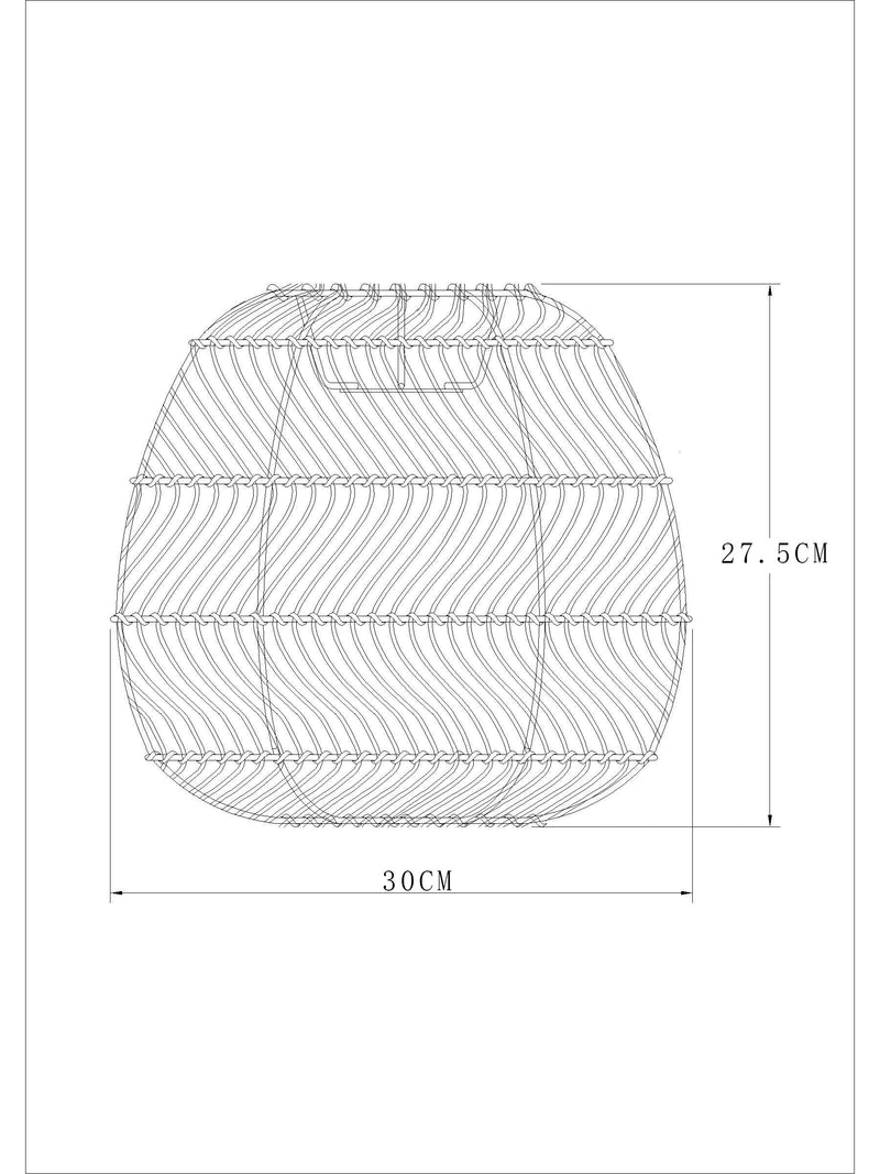 Ceiling light shade Natural Tahiti easy fit 27cm height, UK version