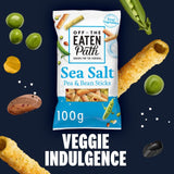 Off The Eaten Path Sea Salted Bean Sticks Sharing Bag Crisps   100g GOODS M&S   