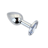 Loving Joy butt plug gold metal clear stone small, UK version