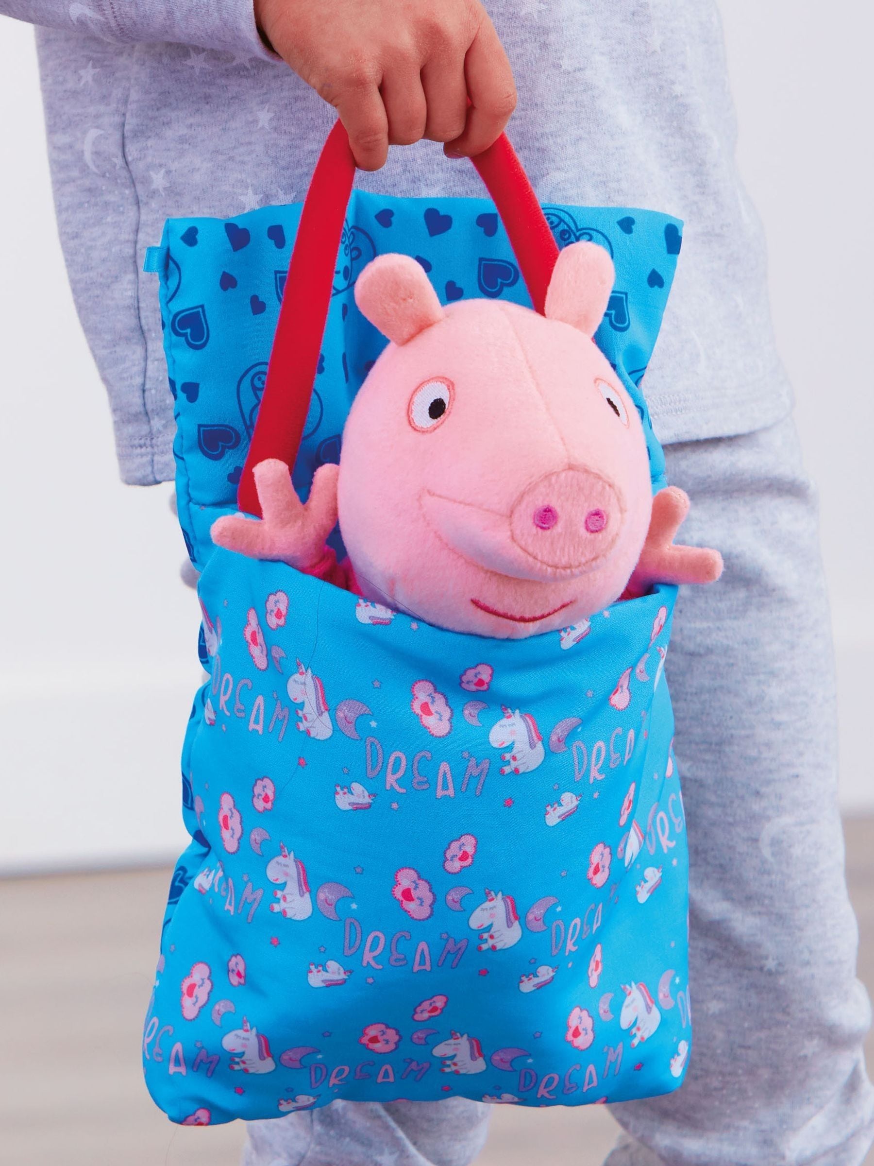 Peppa Pig Sleepover Plüschtier im rosa Pyjama (Britische Marke)