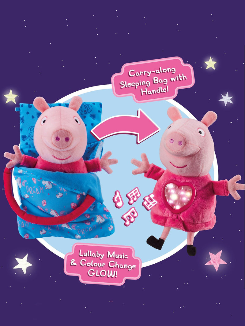 Peppa Pig Sleepover Plüschtier im rosa Pyjama (Britische Marke)
