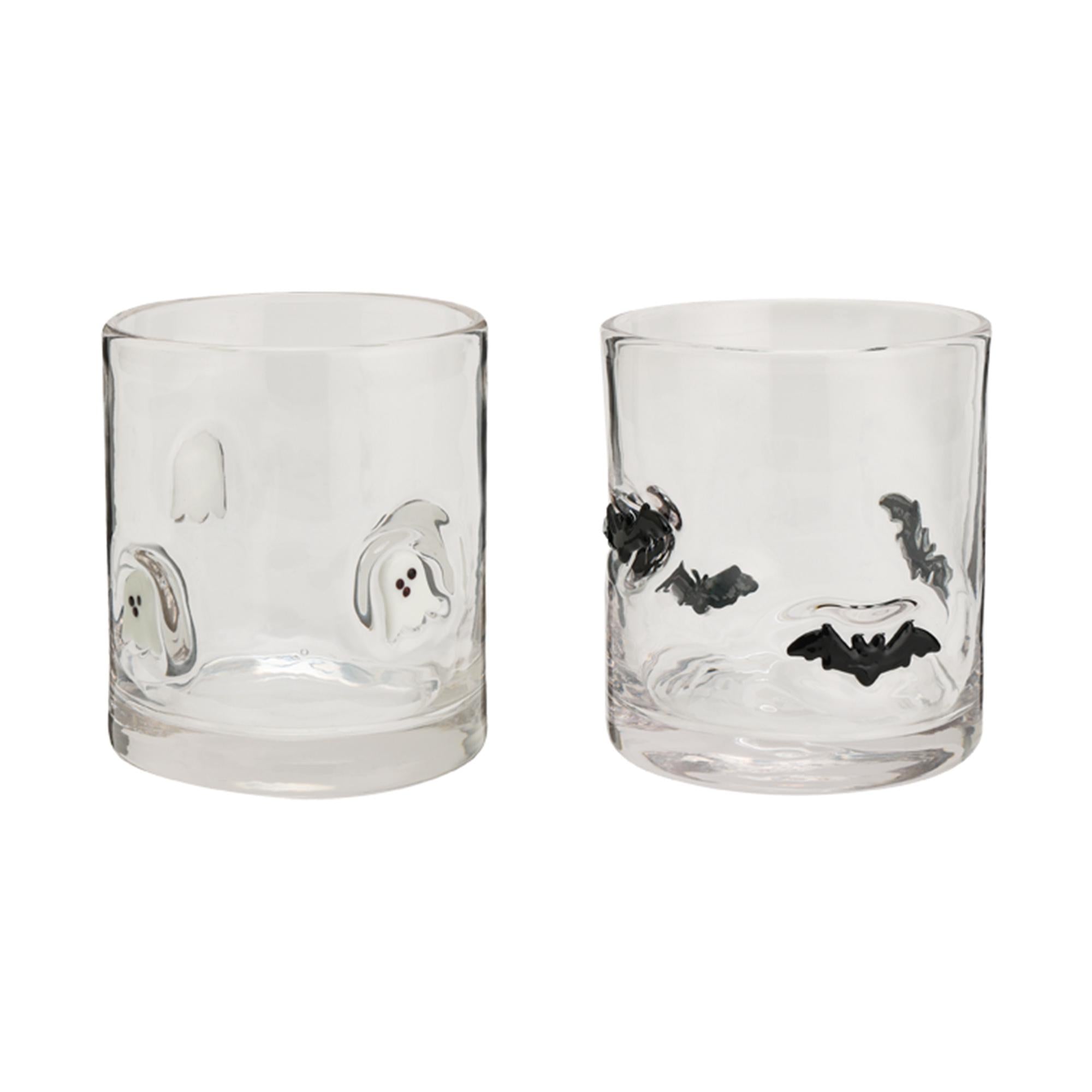 Sainsbury's Home Glass Tumbler Bat/Ghost Assortment GOODS Sainsburys   