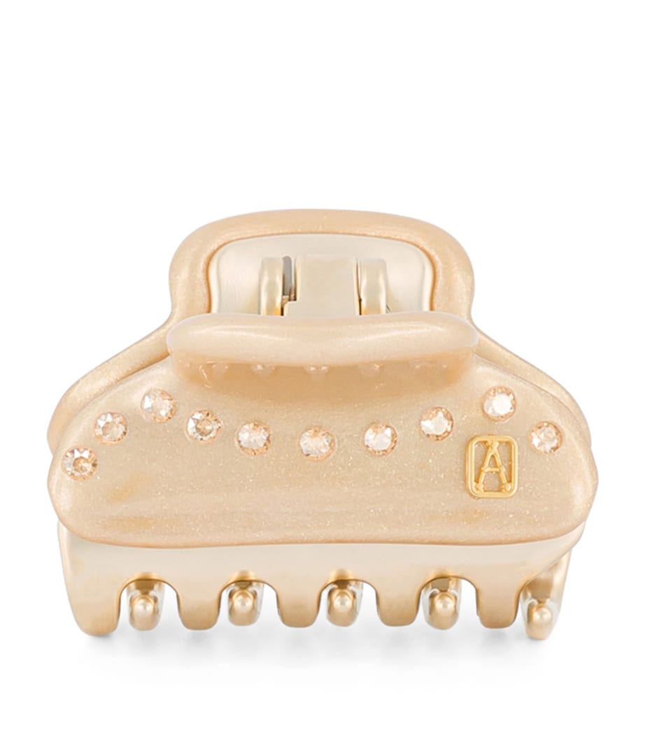 Alexandre de Paris gold-plated crystal-embellished claw hair clip 4.5cm, UK version