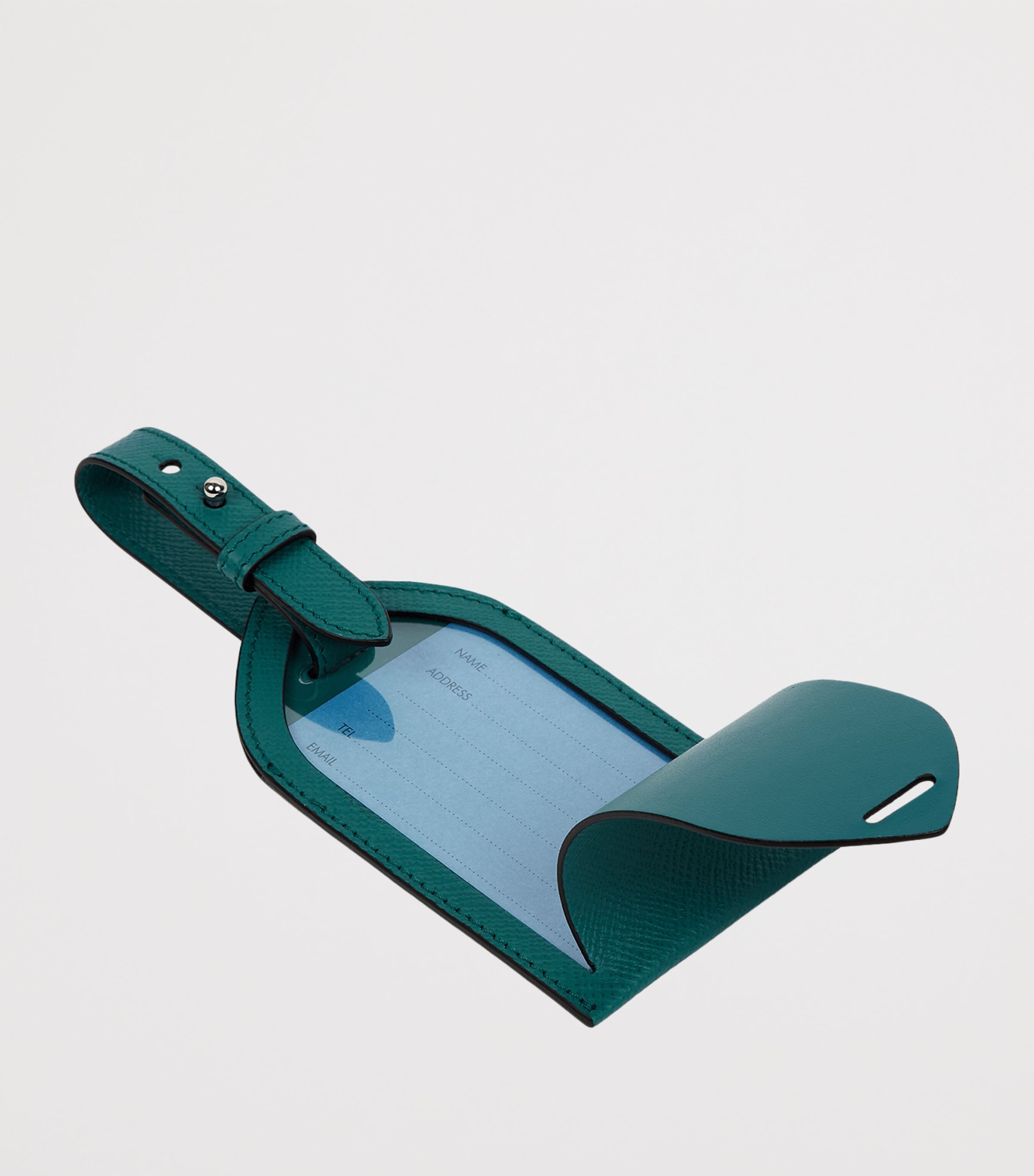 Smythson Panama leather luggage tag (British brand)