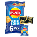 Walkers Cheese & Onion Multipack Crisps 6x25g GOODS Sainsburys   