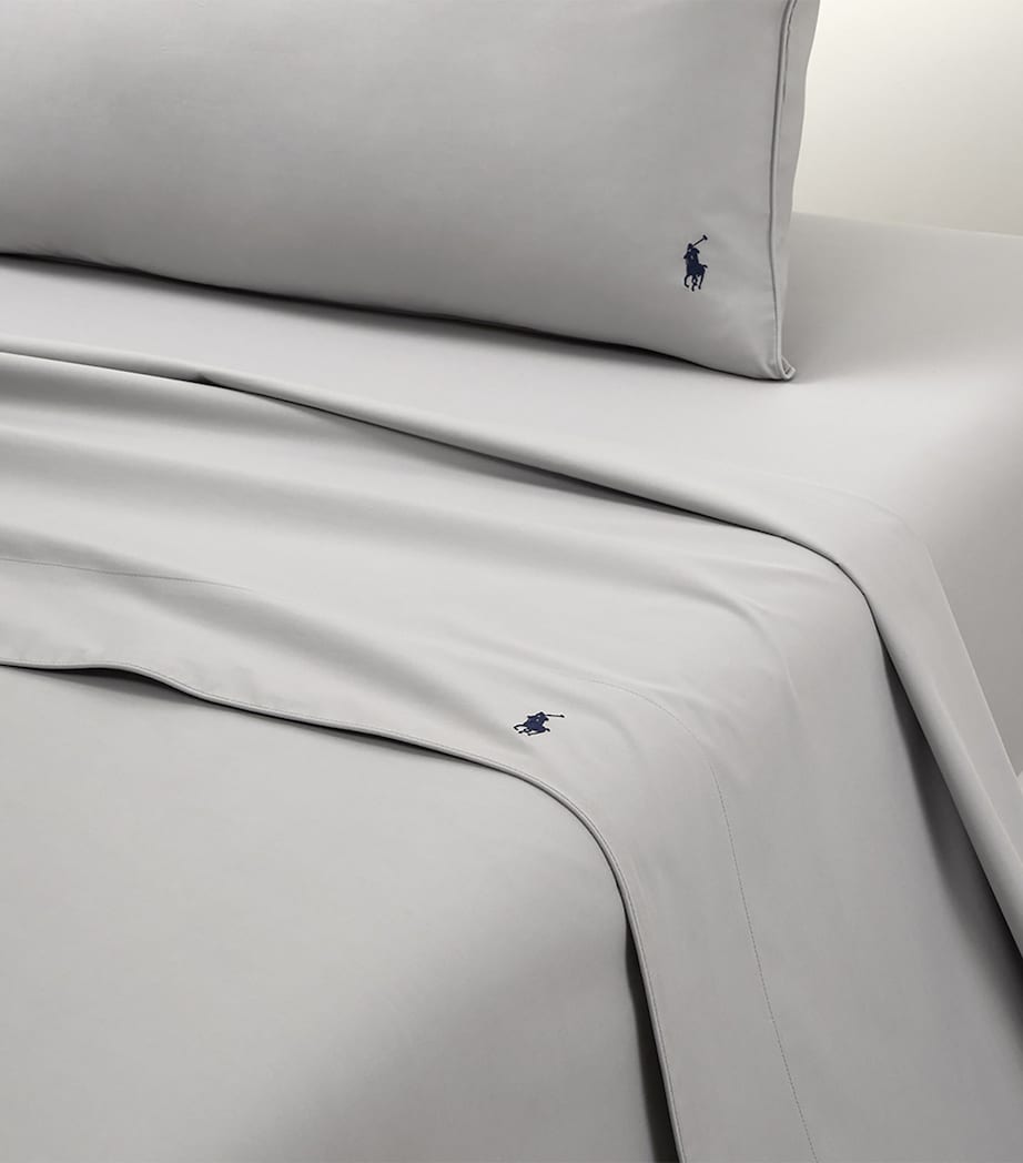Ralph Lauren Cotton Polo Player King Flat Sheet 270cm x 280cm, imported from the UK
