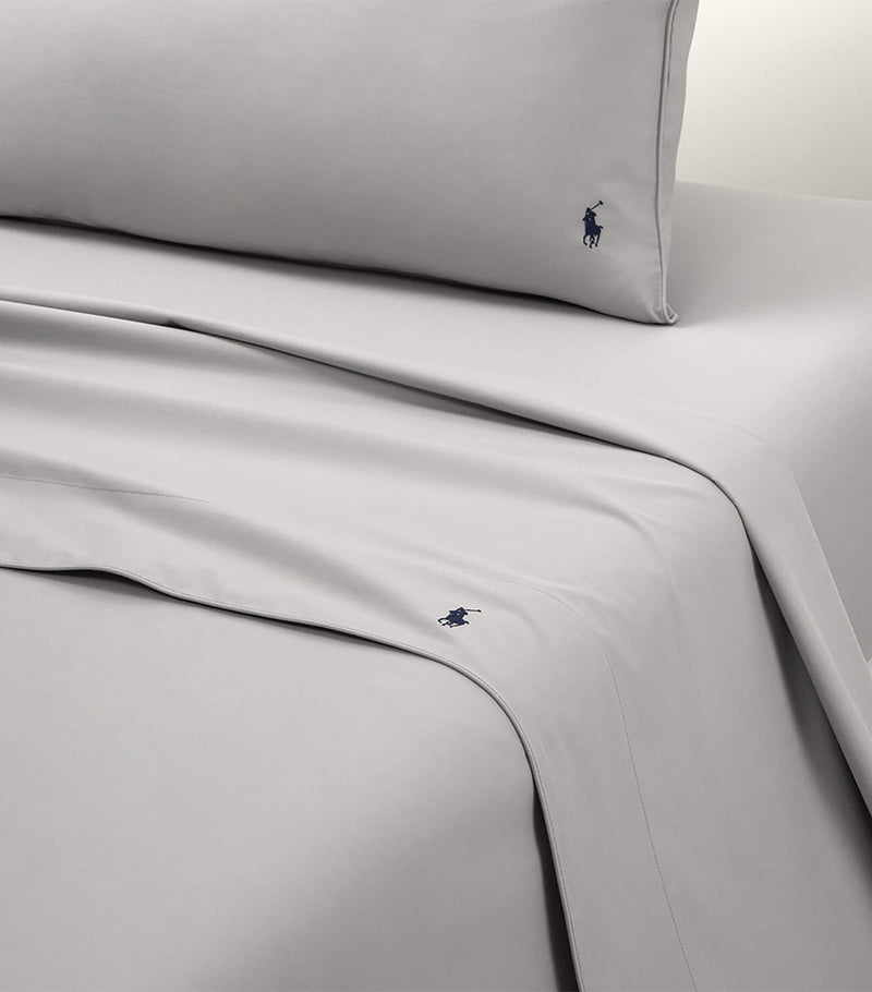 Ralph Lauren Cotton Polo Player King Flat Sheet 270cm x 280cm, imported from the UK