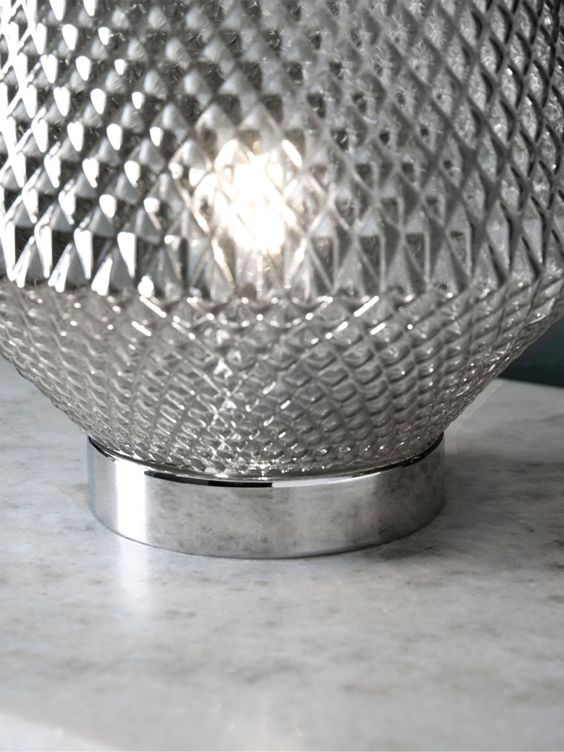 Krom batteridrevet tapered ambient lampe - Britisk produkt