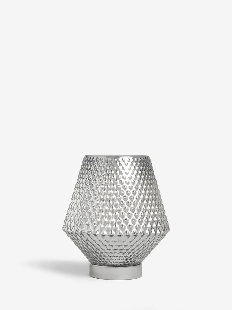 Krom batteridrevet tapered ambient lampe - Britisk produkt