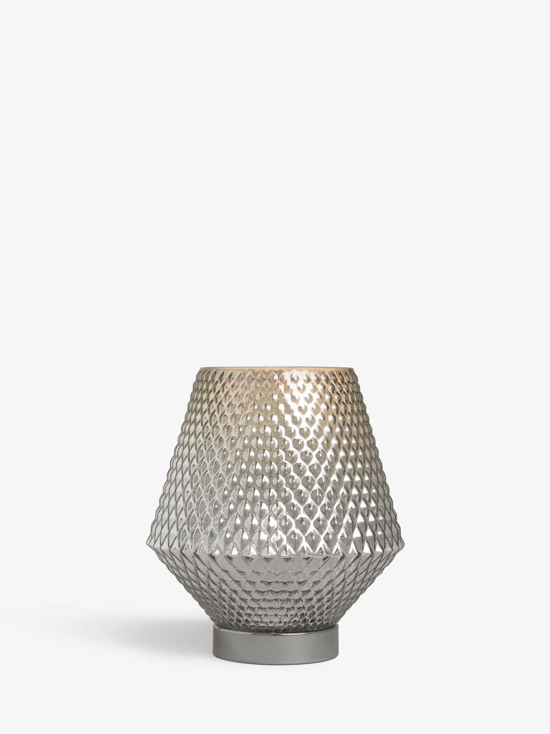 Krom batteridrevet tapered ambient lampe - Britisk produkt