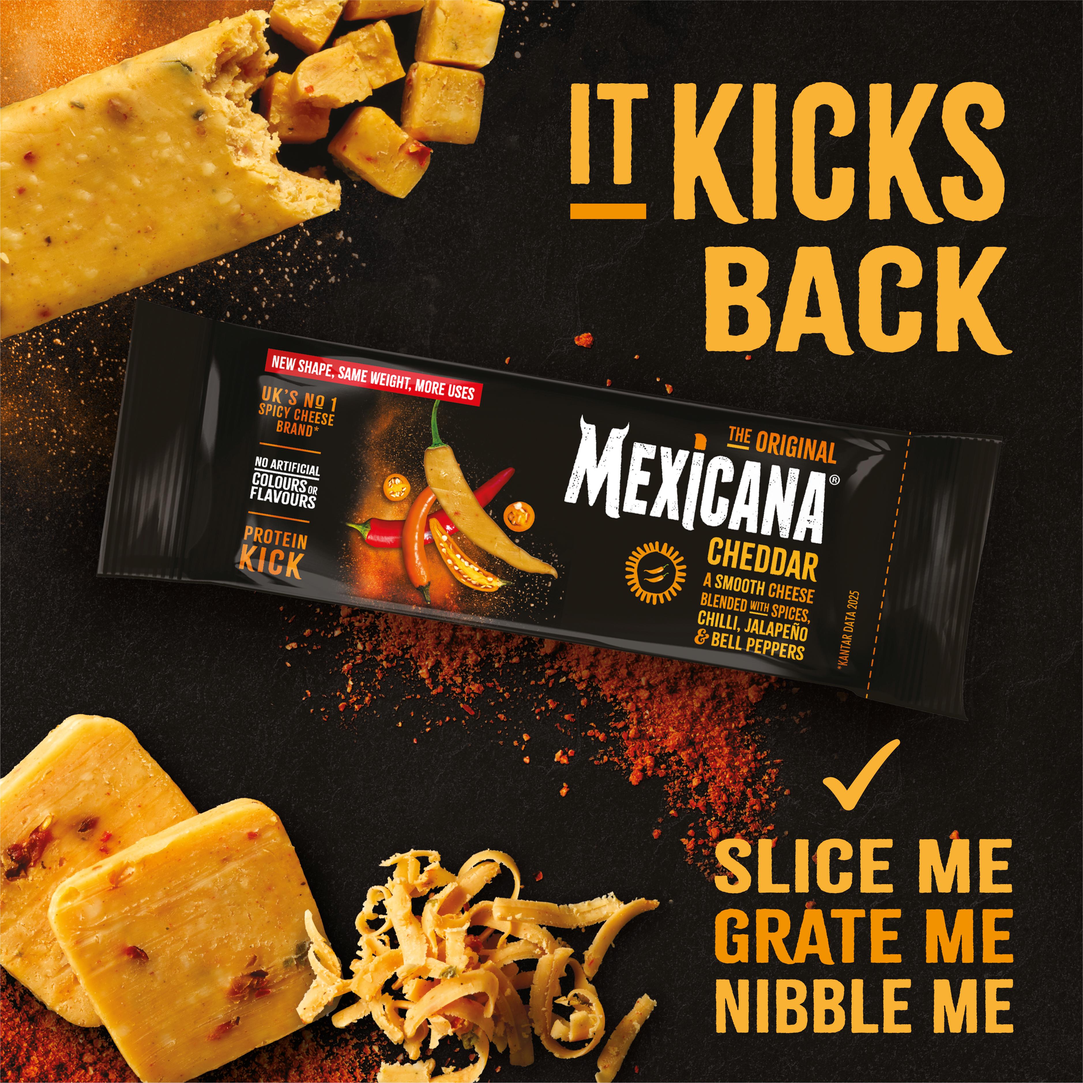 Mexicana original spicy cheddar cheese 185g, UK version