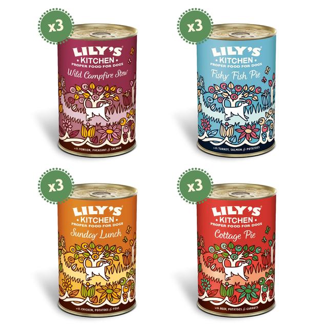 Lily's Kitchen Grain Free Recipes for Dogs Multipack   12 x 400g GOODS M&S   