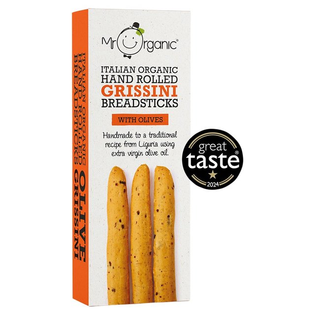 Mr Organic Olive Grissini Breadsticks   130g