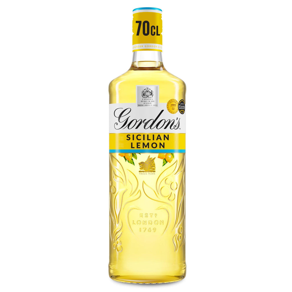 Gordon's Sicilian Lemon Distilled Flavoured Gin 37.5% Vol Bottle 70cl