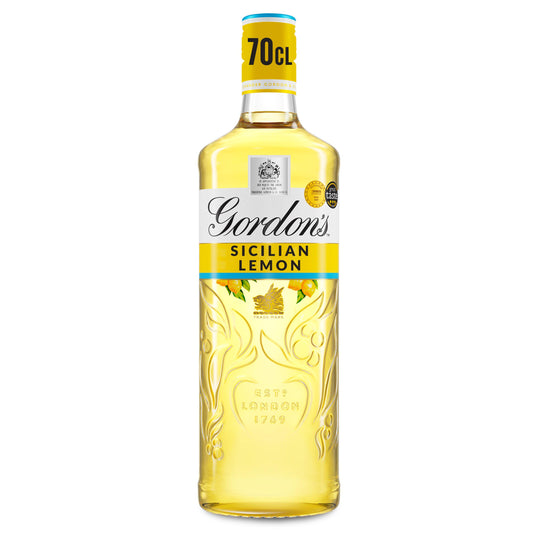 Gordon's Sicilian Lemon Distilled Flavoured Gin 37.5% Vol Bottle 70cl All spirits & liqueurs Sainsburys   
