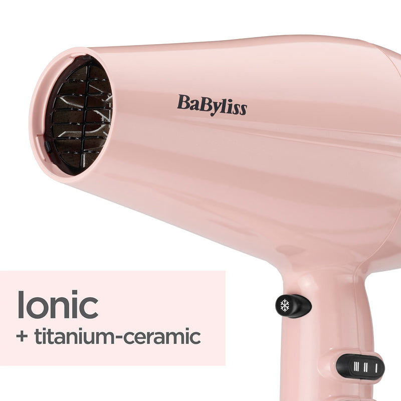 BaByliss 5337U Ionic Hair Dryer Rose Blush 2200w (British brand)