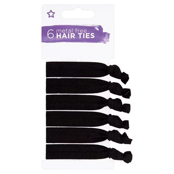 Superdrug black flat hair bands (British brand)