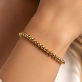 MUCHV 4mm gold ball bracelet 16.2cm (British brand)