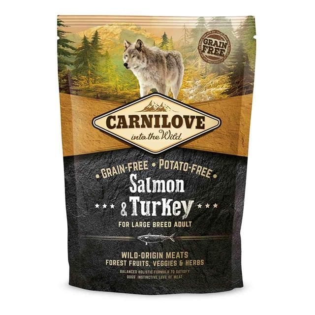 Carnilove Grain Free Adult Large Breed Salmon & Turkey Dry Dog Food   1.5kg