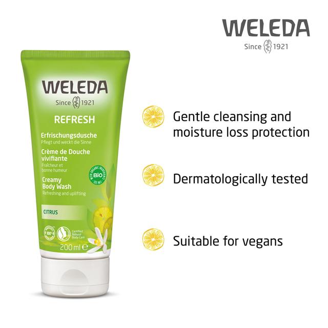 Weleda Natural Citrus Creamy Body Wash Vegan   200ml GOODS M&S   