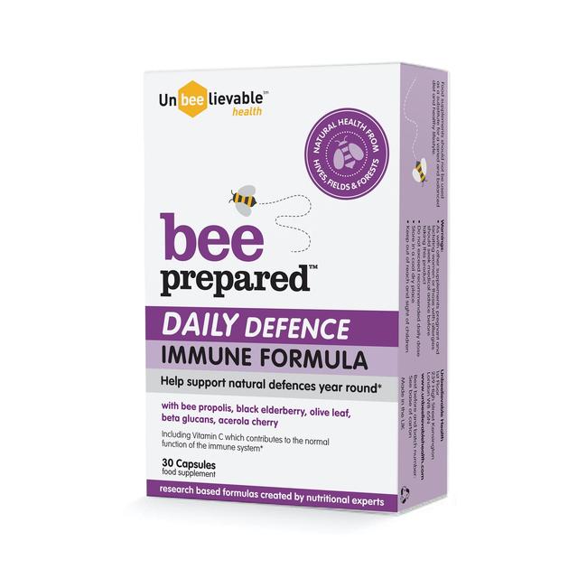 Unbeelievable Health Bee Prepared Daily Defence Immune Formula Capsules   30 per pack GOODS M&S   