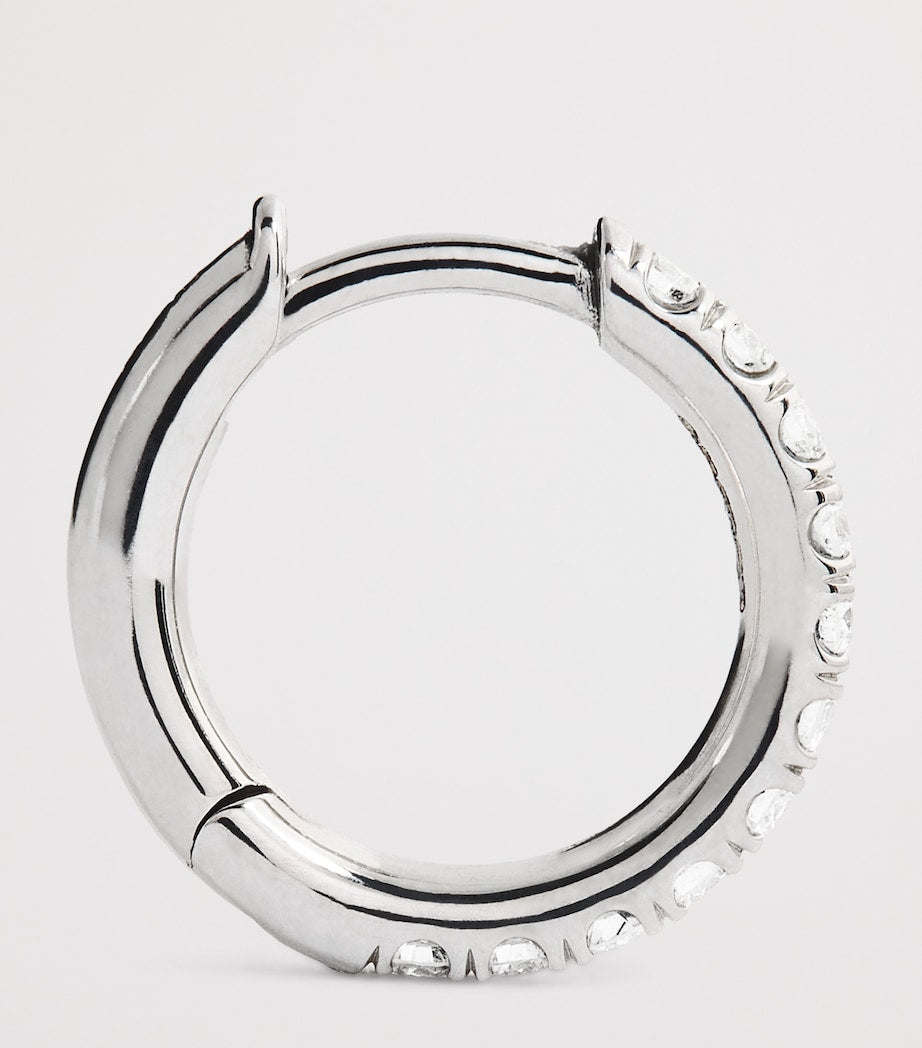 Spinelli Kilcollin single white gold diamond hoop earring, UK version