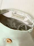Monsoon green corsage satin bag - British product