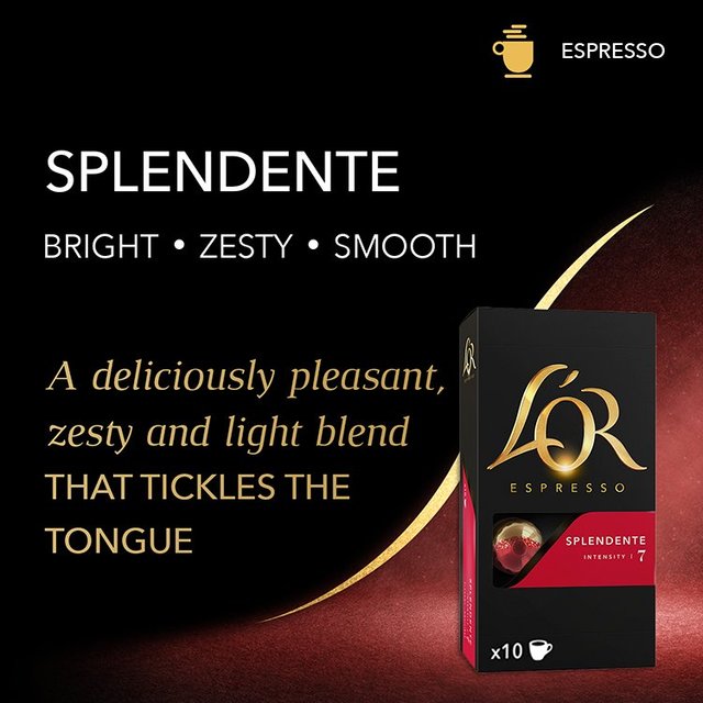 L'OR Splendente Coffee Pods x10 Intensity 7   10 per pack GOODS M&S   