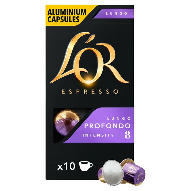 L'OR Lungo Profondo Coffee Pods x10 Intensity 8   10 per pack GOODS M&S   