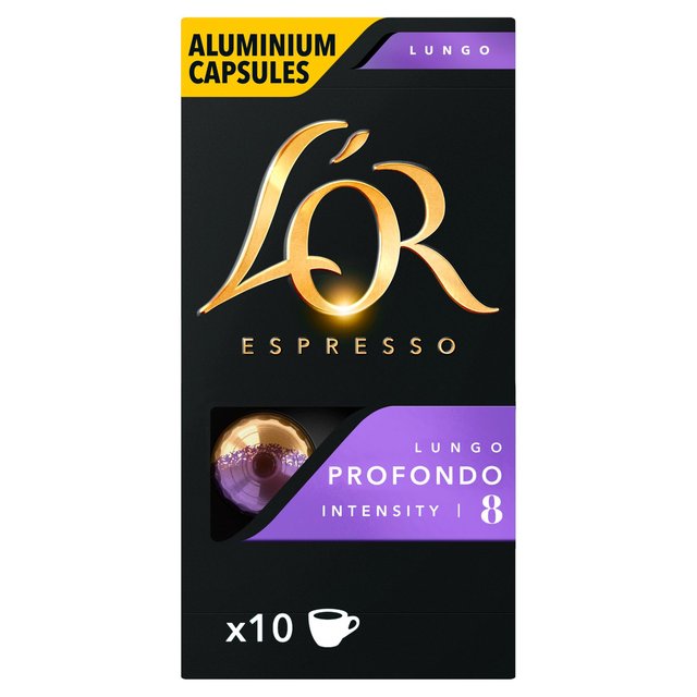 L'OR Lungo Profondo Coffee Pods x10 Intensity 8   10 per pack GOODS M&S   