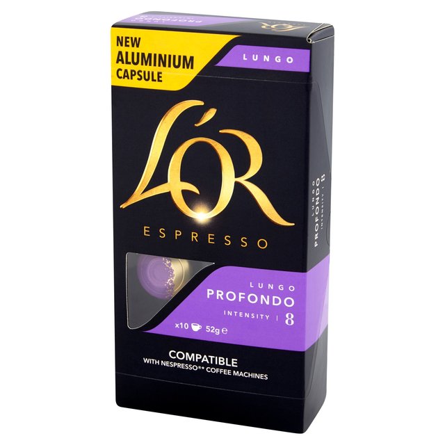 L'OR Lungo Profondo Coffee Pods x10 Intensity 8   10 per pack GOODS M&S   