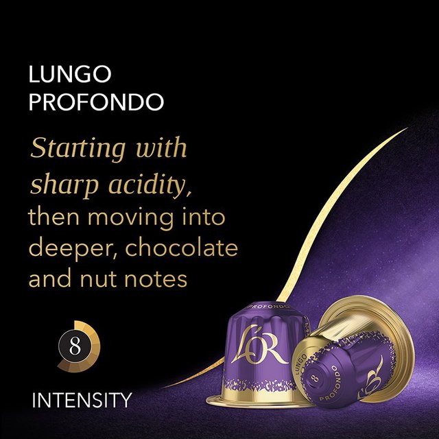 L'OR Lungo Profondo Coffee Pods x10 Intensity 8   10 per pack GOODS M&S   