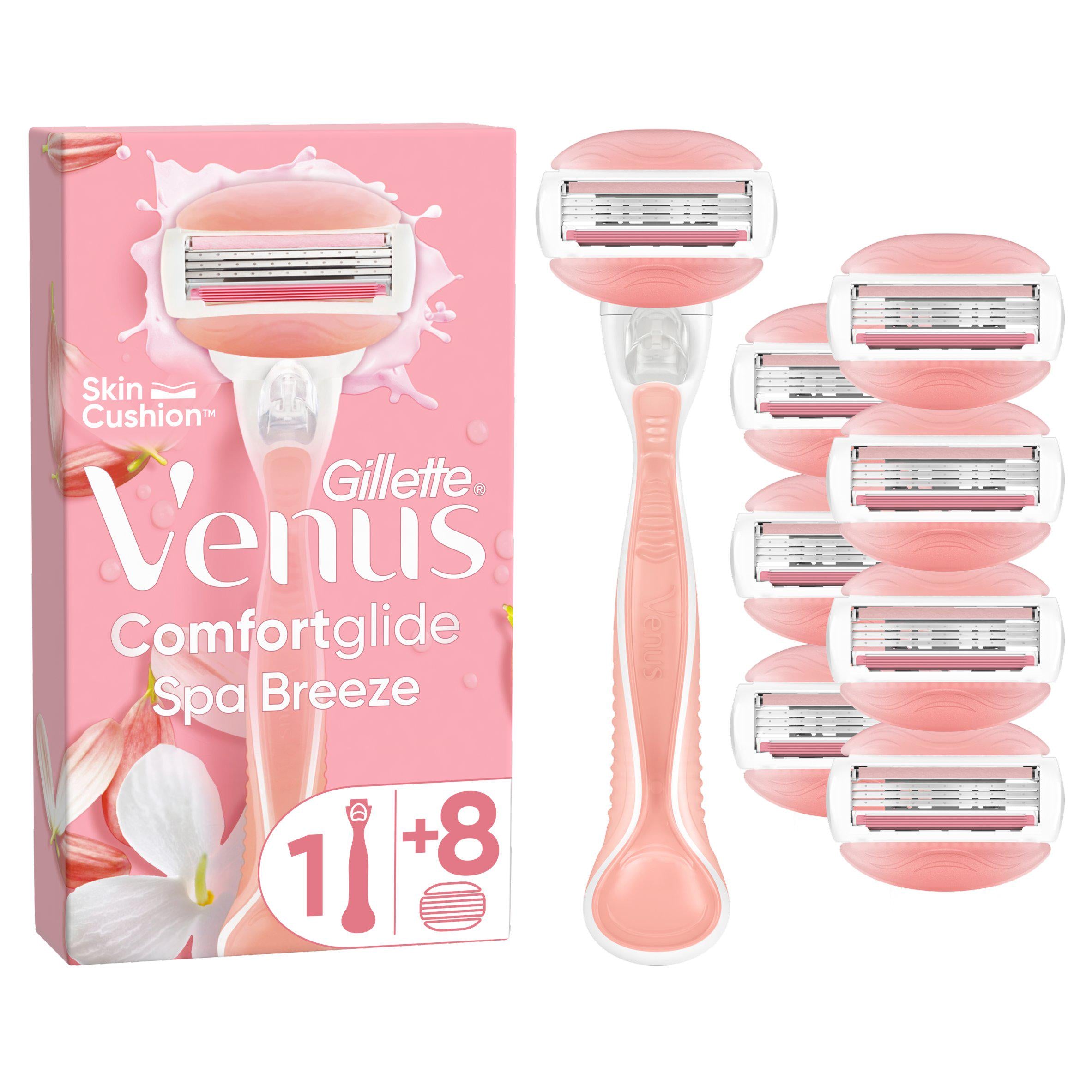 Venus Comfortglide Spa Breeze Value Pack Razor Blades x8 GOODS Sainsburys   