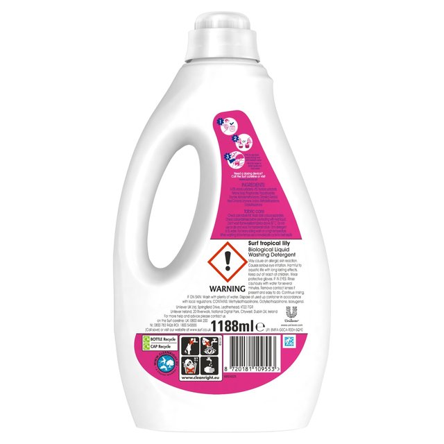 Surf Tropical Lily Concentrated Liquid Laundry Detergent 44 Washes   1.188L GOODS M&S   