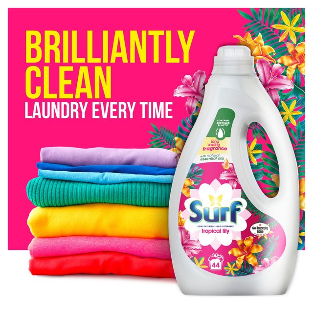 Surf Tropical Lily Concentrated Liquid Laundry Detergent 44 Washes   1.188L GOODS M&S   