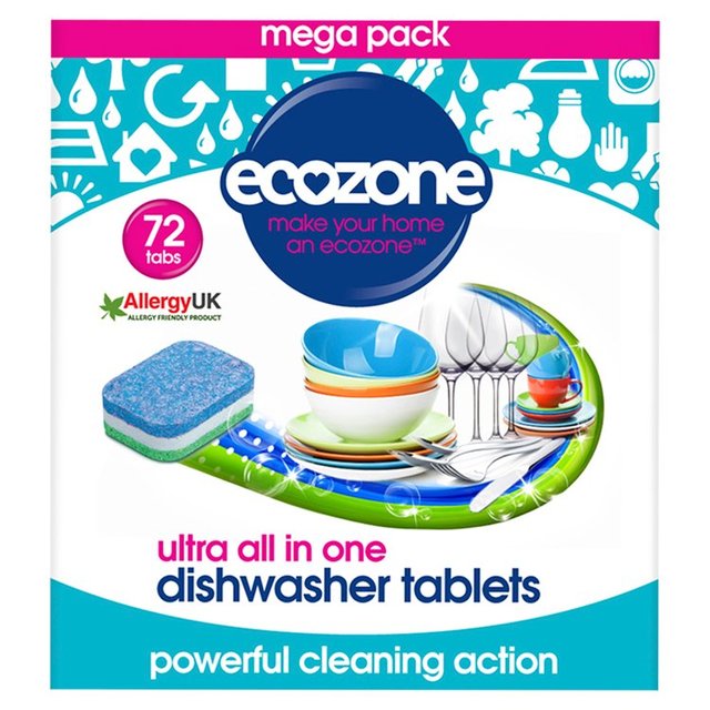 Ecozone Ultra All in One Dishwasher Tablets   72 per pack