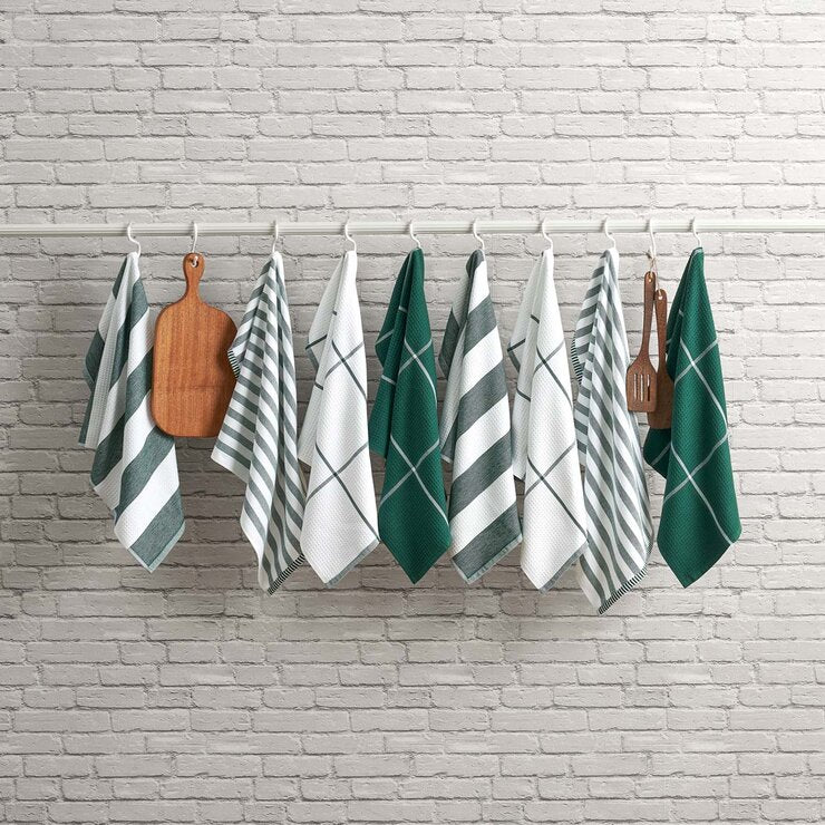Caro Home kitchen towels 8 pack 45x71cm, imported from the UK