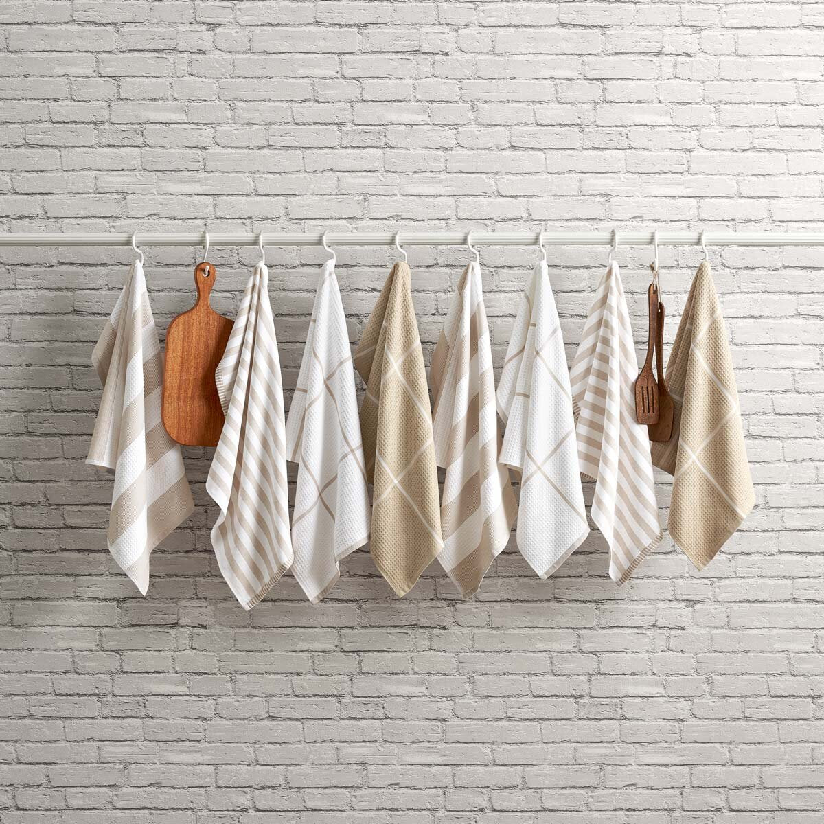 Caro Home kitchen towels 8 pack 45x71cm, imported from the UK