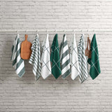 Caro Home kitchen towels 8 pack green 45x71 cm - British product