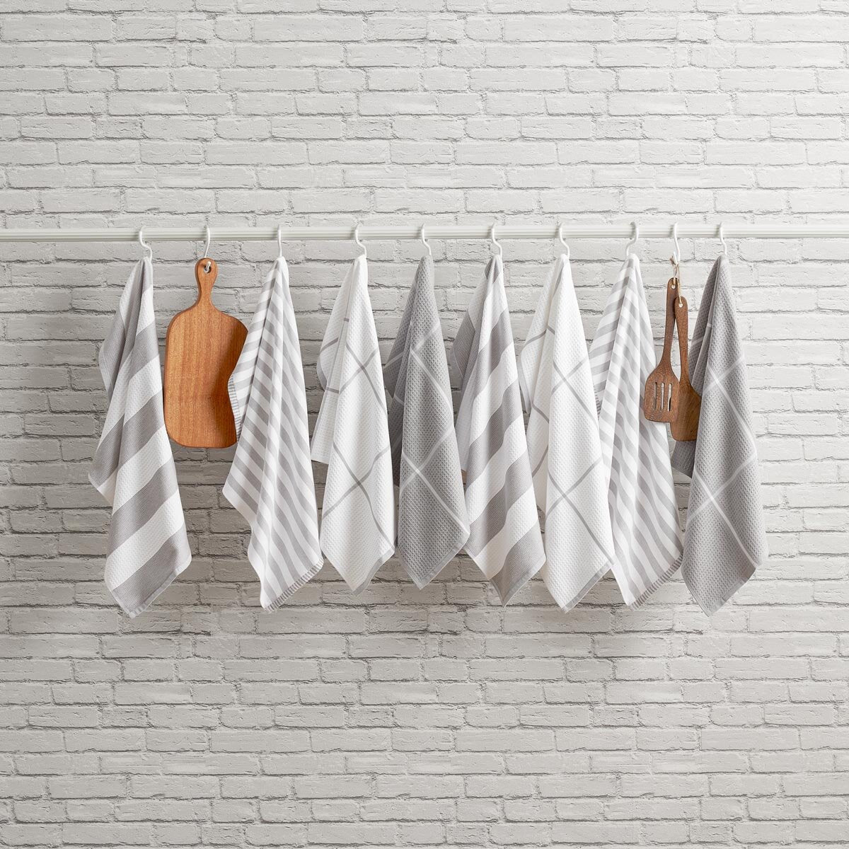 Caro Home kitchen towels 8 pack grey, UK version