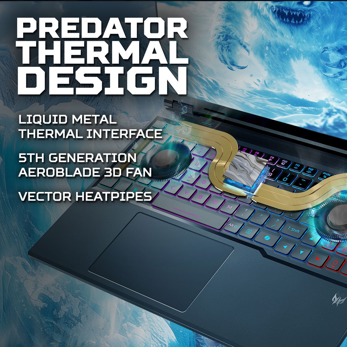 Acer Predator Helios NEO 16 AI gaming laptop - British product
