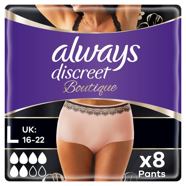 Always Discreet Incontinence Pants Boutique L   8 per pack GOODS M&S   