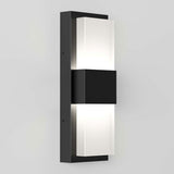 Artika Mazza black LED wall light with frosted diffuser, imported from the UK
