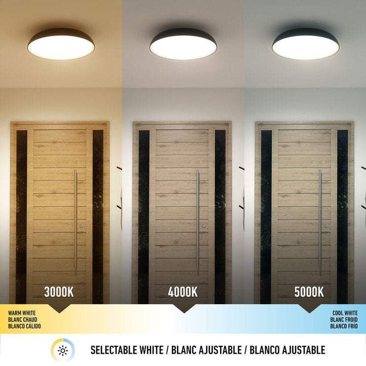 Artika Flint FM LED ceiling pendant light in black, imported from the UK