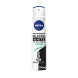 NIVEA Anti-Perspirant Deodorant Spray Black & White Fresh   250ml GOODS M&S   