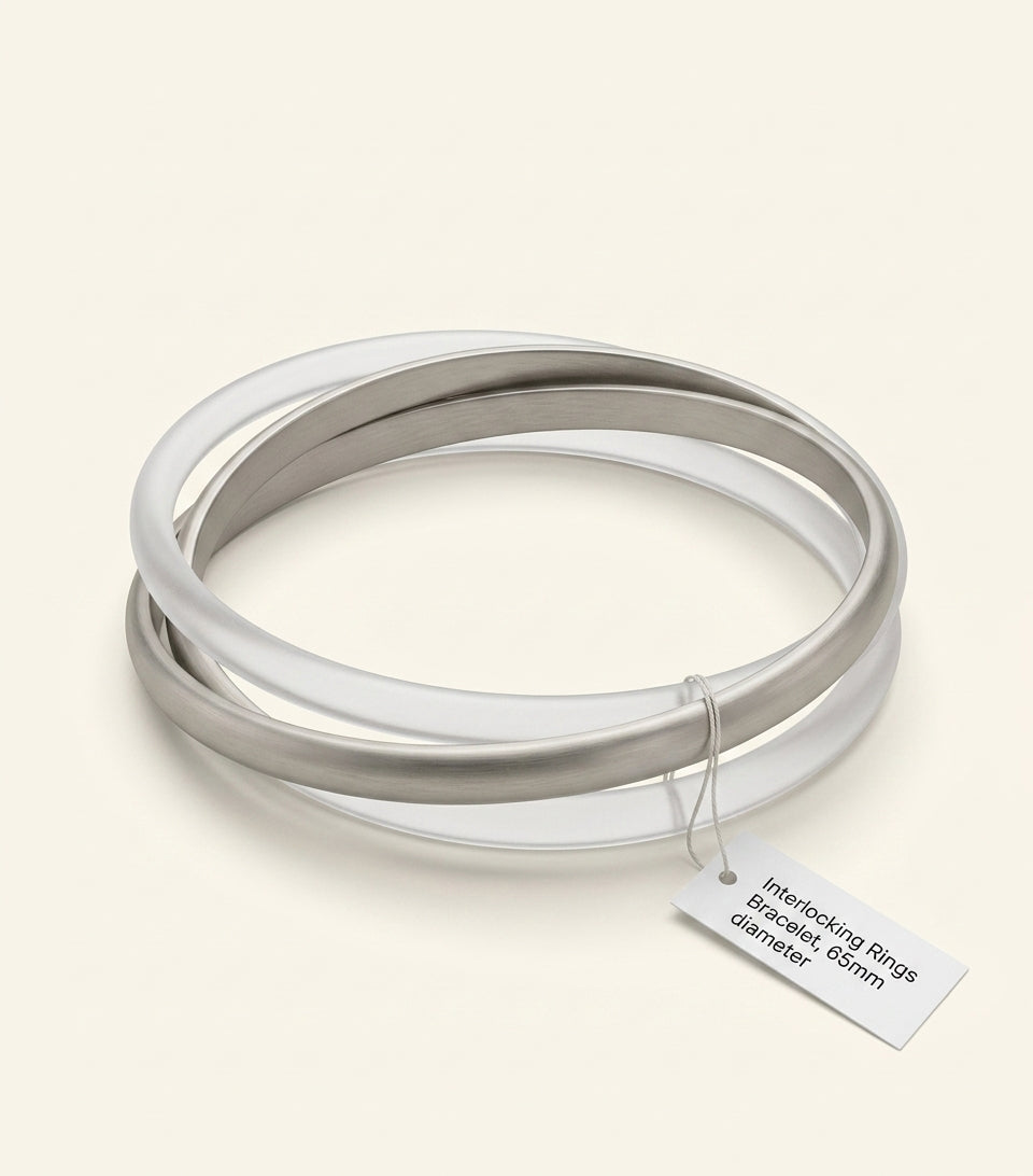 Cartier large Trinity bracelet white rose yellow gold 4.4mm (British brand)
