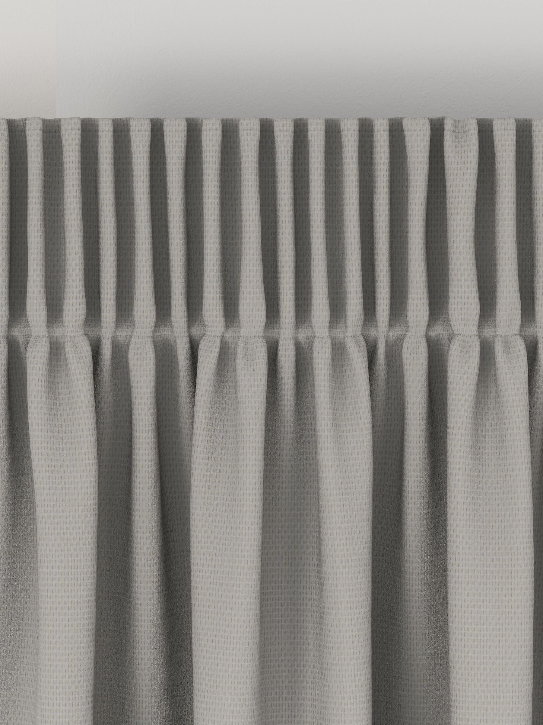 Silver made to measure curtains in 100% cotton, imported from the UK